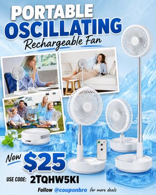Comment “Send” and I will send you the 🔗

Portable Oscillating Rechargeable Fan now $24.99. Apply 2TQHW5KI in checkout and price will drop! 🏃 💨💨🔥

👉🏼Find the deal in my BIO @couponbro or type into your browser https://amzn.to/4olFY2Q 🛒
👉🏼Links are affiliated AD 

#couponbro #amazonfinds #accessories