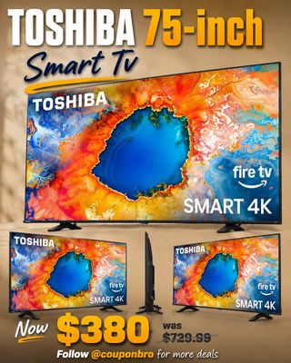 Comment “Send” and I will send you the 🔗

TOSHIBA 75-inch Smart TV now $380 Reg. $729.99! 🏃 💨💨🔥

👉🏼Find the deal in my BIO @couponbro or type into your browser https://amzn.to/43rzDcE 🛒
👉🏼Links are affiliated AD 

#couponbro #amazonfinds #techelectronics