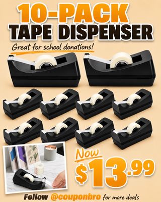 Comment “Send” and I will send you the 🔗

10-Pack Desktop Tape Dispenser now $13.99 🏃 💨💨🔥

👉🏼Find the deal in my BIO @couponbro or type into your browser https://amzn.to/3Sfev6Q 🛒
👉🏼Links are affiliated AD 

#couponbro #amazonfinds #accessories #officeschool