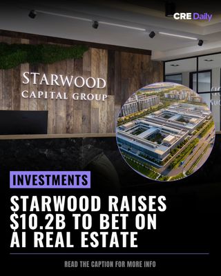 Starwood Capital has closed its largest-ever fund at $10.2B, targeting data centers, rental housing, and logistics.

With up to 35% of the fund dedicated to data centers and billions already invested, the firm is doubling down on AI infrastructure and high-growth Sun Belt markets.

The move reflects how institutional investors are increasingly shifting capital toward sectors with long-term demand and strong growth potential.

If you were investing today, would you choose data centers or rental housing?

👉 Tap the link in bio to subscribe to CRE Daily for more timely news, trends, and transactions in commercial real estate.

#commercialrealestate #realestatenews #investments
