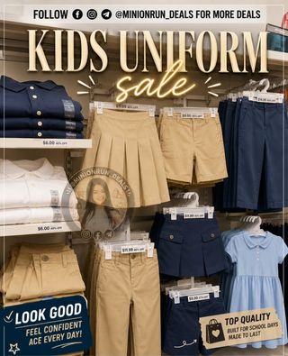 💚Drop the word 𝙉𝙊𝙒 for 🔗 & details 

Kids uniform sale!
https://mavely.app.link/pL0bO9SND4b

➡️You must 𝗙𝗢𝗟𝗟𝗢𝗪 me first for the 🔗 to come thru

✅️ Check my bio for the l!nk if the dm didnt come thru
@𝗠𝗜𝗡𝗜𝗢𝗡𝗥𝗨𝗡_𝗗𝗘𝗔𝗟𝗦

#couponcommunity #discount #deals #clearance #viral