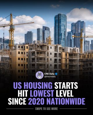 The US housing pipeline is shrinking, giving apartment owners more breathing room as fewer new homes enter the market.

Builders are delaying projects and shifting toward build-to-order strategies, reducing future supply and easing competition for multifamily operators.

If this trend continues, apartment owners could begin reducing concessions and regain pricing power as early as 2027.

👉 Tap the link in bio to subscribe to CRE Daily for more timely news, trends, and transactions in commercial real estate.

#commercialrealestate #realestatenews #multifamily