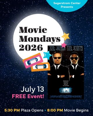 🕶️ The galaxy isn't going to protect itself... 👽

Movie Mondays continue with Men in Black! Join Agents J and K for this action-packed '90s classic under the stars. Arrive early for pre-show games, crafts, local food trucks, George's Café, and a few top-secret surprises. 🌌🍿

📍Julianne and George Argyros Plaza
🕠 Plaza opens: 5:30 PM
🎨 Pre-show activities: 6:30 PM
🎬 Movie starts: 8:00 PM

Bring your blankets and beach chairs! We'll see you there!