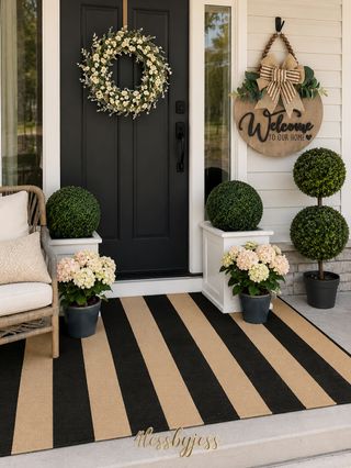 Which porch look is your favorite? 🍂🌻 Checkout these decorated porches for some inspiration! Comment “SHOP” and I’ll message you the 🔗 to shop them all. #homedecorating #homestyle #porchdecor