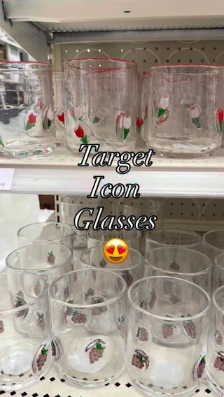Comment “GLASS” and I’ll message you the 🔗 for these drinking glasses to your messages! These Look 4 Leas Icon Glasses are the perfect addition to any kitchen - so many different themes 😍 #target #targetkitchen #kitchenfinds #homefinds