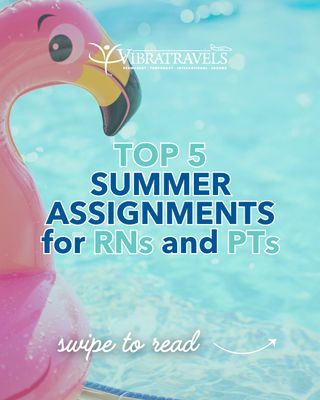 ☀️ Top 5 Summer Assignments Are Here! ☀️

Ready to turn your next assignment into your next adventure?

We've rounded up five of our hottest travel opportunities in destinations that offer rewarding careers and unforgettable experiences outside of work. 🌎🏥

✨ Outpatient PT – Texas (Statewide)
✨ LTAC RN – Toledo, OH
✨ Outpatient PT – Colorado (Statewide)
✨ LTAC RN – Pittsburgh, PA
✨ LTAC RN – Denver, CO

👉 Swipe through to find your next destination, then visit www.vibratravels.com to apply or connect with one of our recruiters!

Which assignment would you choose? Let us know in the comments! ⬇️

#TravelHealthcare #TravelNurse #TravelTherapy #SummerAssignments #RNJobs #PTJobs #HealthcareCareers #TravelJobs #VibraTravels #NowHiring #AdventureAwaits