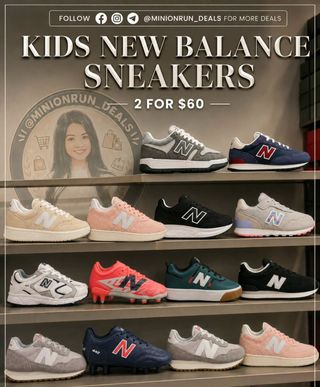 💚Drop the word 𝙉𝙊𝙒 for 🔗 & details 

Kids NB sneakers are 2 for $60! Only $30 each pair 
https://mavely.app.link/xs6KfJLbZ4b

➡️You must 𝗙𝗢𝗟𝗟𝗢𝗪 me first for the 🔗 to come thru

✅️ Check my bio for the l!nk if the dm didnt come thru
@𝗠𝗜𝗡𝗜𝗢𝗡𝗥𝗨𝗡_𝗗𝗘𝗔𝗟𝗦

#couponcommunity #discount #deals #clearance #viral