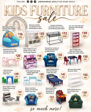 💚Drop the word 𝙉𝙊𝙒 for 🔗 & details 

Lots of kids furniture sale!
https://www.minionrundeals.com/walmart/k1hbOPZ

➡️You must 𝗙𝗢𝗟𝗟𝗢𝗪 me first for the 🔗 to come thru

✅️ Check my bio for the l!nk if the dm didnt come thru
@𝗠𝗜𝗡𝗜𝗢𝗡𝗥𝗨𝗡_𝗗𝗘𝗔𝗟𝗦

#couponcommunity #discount #deals #clearance #viral