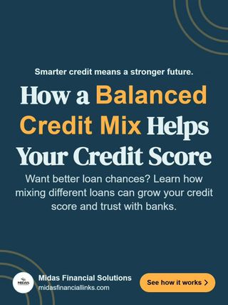 💳 Want a Better Credit Score? It's Not Just About Paying on Time.

Did you know that lenders look at how you manage different types of credit—not just whether you pay your bills?

A balanced credit mix (such as responsibly managing a credit card, auto loan, or mortgage) can strengthen your credit profile and show lenders you're capable of handling different financial responsibilities.

✅ Pay every bill on time
✅ Keep credit card balances low
✅ Avoid taking on unnecessary debt
✅ Maintain a healthy mix of credit over time

While your payment history and credit utilization have the biggest impact on your credit score, a balanced credit mix can provide an extra boost to your overall creditworthiness.

📈 A stronger credit profile can help you qualify for:
🏡 Better mortgage rates
🚗 Lower-cost auto loans
💳 Premium credit cards
💰 More favorable personal loan terms

Remember: The goal isn't to open more accounts just to improve your score. Focus on borrowing responsibly, making on-time payments, and building healthy financial habits.

Your future self—and your wallet—will thank you.

#creditscore #creditrepair #personalfinance #financialwellness