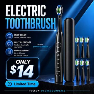50% off for Bitvae ADA Accepted Electric Toothbrush
Original Price: $24.99
Deal Price: $13.99
Code:  SB4WNIBX
https://amzn.to/4glHrDN

✨The link can also be found in my bio @lovegooddeals