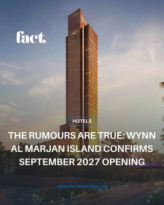@wynnalmarjanisland has finally given us a date: September 2027. 💫

The $5.7 billion mega-project is bringing the UAE’s first integrated gaming resort to Ras Al Khaimah. We’re looking at 22 restaurants and lounges (including supper club delilah and an @alainducasse steakhouse), a custom immersive show by @punchdrunkint and a sprawling private beach.

Vegas might have the Strip, but RAK has got the coastline.

#factmagazine #wynnalmarjanisland #rasalkhaimah

[ wynn al marjan island opening date • wynn ras al khaimah 2027 ]