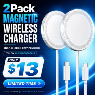 2Pack Magnetic Wireless Charger 25W Fast Charger with Plugs
Original price: $26.99
Discount price: $13.5
Discount code: DCGI5C2C
https://amzn.to/4q5kGr6

✨The link can also be found in my bio @lovegooddeals
