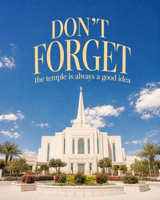 Just a little Friday reminder. 💛

The temple is always a good idea.

In the middle of busy schedules, responsibilities, and everything competing for our attention, time in the house of the Lord can give us peace, perspective, and a chance to refocus on Jesus Christ.

If you’ve been thinking about going, maybe this is your sign to make the time. 🤍

What do you love most about being at the temple?

#gilbertarizonatemple #HouseOfTheLord #JesusChrist #lds #ldstemple