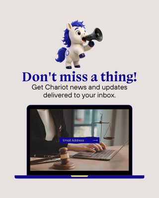 It's finally here!✨ This month, we are launching our first-ever monthly newsletter.

Sign-up to stay up to date on everything Chariot, including case updates, educational resources, and more. 🧑‍💻

See you at the link in bio!

#chariotclaims #updates #newsletter