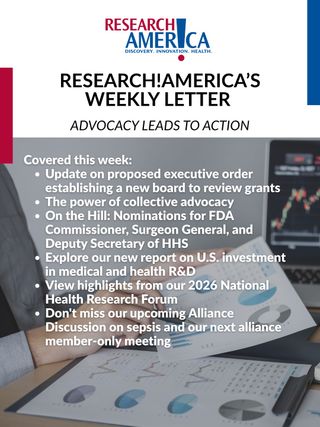 When we work together, we can make a difference.

This week, advocates, researchers, organizations, and congressional champions mobilized to protect medical research and demonstrated the power of collective action.

Explore this week's Weekly Letter where we're also sharing our latest report on U.S. investment in medical and health R&D as well as highlights from our 31st annual National Health Research Forum.

Read the latest from Research!America and join us in moving science and discovery forward. 🔬 
Links in bio.