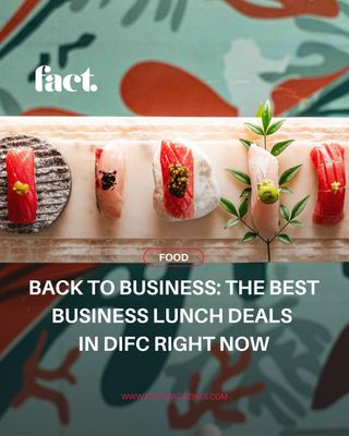 DIFC does mid-day dining differently. 🍽🏙

The neighborhood runs some of the sharpest menus in the city. Fast enough to wrap up in under an hour, but good enough to make you completely forget about your inbox. Here are the business lunches worth leaving your office for.

Link in bio for the full edit. 

#factmagazine #difc #businesslunch

[ difc business lunch • best business lunch dubai • difc restaurants 2026 ]