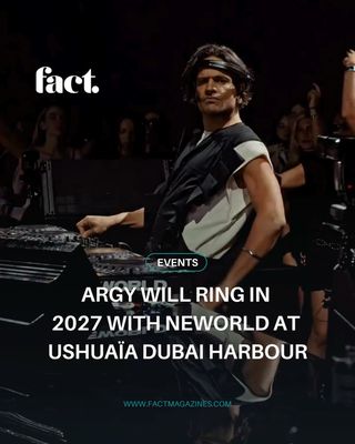 31 December at Ushuaïa Dubai Harbour is about to be massive. 🪩

Argy is landing on the open-air stage to drop his NEWORLD concept, bringing Chloé Caillet, Hardt Antoine, and Solance along for the countdown into 2027. 

Link in bio for line-up details and ticket access.

#factmagazine #dubai #ushuaiadubai #dubaiharbour #dubainewyearseve

[ argy neworld dubai harbour • ushuaia dubai new years eve 2026 • dubai nyedining and events ]
