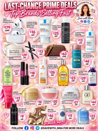 🚨 MUST-GRAB PRIME DEALS are LIVE! 💗✨
💬 Comment “LINK” and I’ll send you the deals.

Top brands like Tatcha, Laneige, Olaplex, Clinique, Michael Kors, AirPods & more are marked down — some of these prices are seriously good 👀🔥

⏰ ENDS TODAY — prices can change fast!

Follow @savewith_nina for more daily deals 💕
https://amzn.to/4rSHpHO
#AmazonDeals #PrimeBigDealDays #PrimeDeals #AmazonFinds #BeautyDeals DesignerDeals SaveWithNina

As an Amazon Associate, I earn from qualifying purchases.