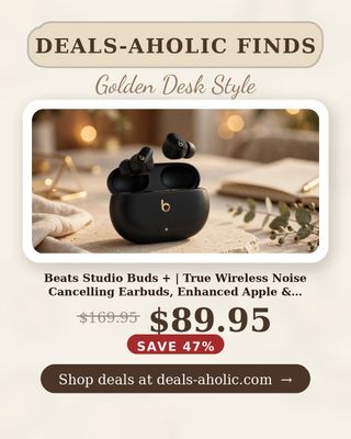 🔥 Beats Studio Buds + | True Wireless Noise Cancelling Earbuds, Enhanced Apple & Android Compatibility, Built-in Microphone, Sweat Resistant Bluetooth Headphones, Spatial Audio - Black/Gold
💰 $89.95 (was $169.95) — 47% OFF
👉 https://deals-aholic.com/d/B0C2W1KLSS
🔗 Link also in bio
🛒 Grab it before the deal ends!
#dealsaholic
#ad