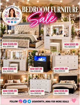Bedroom furniture deals are LIVE 🛏️✨ Some of these prices are seriously good!

🔥 Bedroom furniture up to 60% OFF
🛒 Beds, vanities, nightstands & dressers
⏰ Limited-time prices — don’t wait!

Comment “LINK” and I’ll send you the deal 💕

Affiliate disclosure: I may earn a commission if you purchase through my links, at no extra cost to you.
https://creatorlink.shop/4jRarp8
#furnituredeals #homedeals #bedroomdecor @wayfair #wayfaircreator #bedroomfurniture