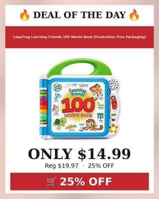 🔥 LeapFrog Learning Friends 100 Words Book (Frustration Free Packaging)
💰 $14.99 (was $19.97) — 25% OFF
👉 https://deals-aholic.com/d/B07CCFDZZ3
🔗 Link also in bio
🎁 Would you gift this to a friend?
#yourdealishere
#ad