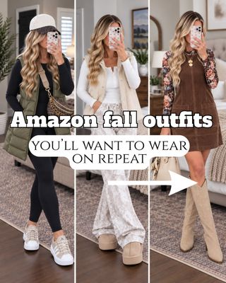 Like then comment “FALL” for all the links!!! 20 Amazon fall outfits you’re going to want to wear on repeat 🤎🍂 Seriously, good luck picking just one favorite!!

I rounded up so many cute fall outfit ideas, from cozy everyday looks to casual outfits and dressier looks for the days you feel like getting a little more put together. Whether you’re heading to coffee, running errands, planning a date night or meeting friends for dinner, there’s a little something in here for all of it!
Think easy fall layers, cozy textures and outfit combinations that make getting dressed SO much easier. Because sometimes you don’t need a whole new wardrobe…you just need a little inspiration on how to put it together! 🙌

If you’ve been looking for Amazon fashion finds, cozy fall outfits, casual fall style or dressy fall outfit ideas, save this for the next time you’re standing in your closet saying, “I have nothing to wear.” We’ve all been there 😂
Which look would you wear first…cozy, casual or dressy? 

#amazon #amazonfashion #fallfashion #whattowear #outfitideas