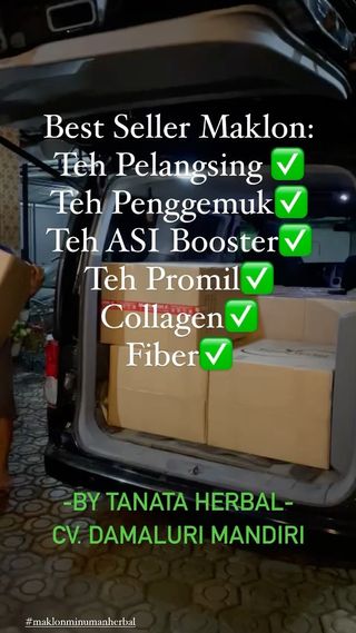 Segera bergabung bersama kami untuk mewujudkan Produk best seller dengan Brand kamu sendiri✅
Puluhan Brand besar telah sukses bersama kami karena kami selalu menciptakan racikan yang berbeda di tiap Brand sehingga masing2 memiliki ciri khas/authentic 💚

Teh Herbal, Pelangsing, Fiber dan Collagen drink dengan berbagai Aroma buah atau Bunga sesuai dengan keinginan Anda (tanpa bahan kimia)😍

#maklon #maklonteh #maklontehpelangsing #maklontehherbal #maklontehcelup #produsenteh #produsentehherbal #produsentehasi #produsentehhijau #umkm #umkmindonesia #pabrikteh #carimaklonteh #makloonteh #maklonkolagen #makloncollagen #collagen #collagendrink #pabrikcollagen #pabrikkolagen #caripabrik