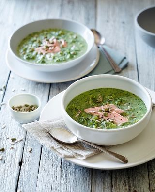 BROCCOLI SOUP WITH HOT SMOKED TROUT & ROSEMARY​​​​​​​​
🥦✨🍲🥦✨🍲🥦​​​​​​​​
I really love this dish as it’s such a great way to get nutrient-rich broccoli into your diet.​​​​​​​​
​​​​​​​​
I have teamed it with some smoked trout here but you could just as easily fry up a little bacon or add some leftover roast chicken or cooked prawns to it.​​​​​​​​
🥦✨🍲🥦✨🍲🥦​​​​​​​​
 All of our mouthwatering recipes include serving sizes, prep & cook time with tips & tricks to help you cook up the perfect, healthy meal every time👌🏼​​​​​​​​
Share these recipes with your loved ones and tag #evolvenetworktv with your creative takes on Pete’s classics 👨‍🍳 ​​​​​​​​
​​​​​​​​
Find this delicious recipe amongst plenty of others in full on the Evolve Network app or at evolvenetwork.tv ✨​​​​​​​​
​​​​​​​​
Recipe 📝​​​​​​​​
​​​​​​​​
https://evolvenetwork.tv/recipe/broccoli-soup-with-hot-smoked-trout-and-rosemary​​​​​​​​
​​​​​​​​
#recipe #cook #meal #prep #keto #paleo #budget #plan #vegetarian #plantbased #health #vibrant #heal #foodie #yum #nutrients #instafood #evolve #evolvenetwork #recipies #cooking #mkr #peteevans #chef #australia #inthekitchen #mealprep #itunes #podcast