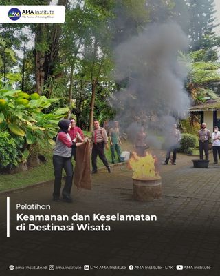 Pelatihan " Keamanan dan Keselamatan di Destinasi Wisata" diikuti peserta perwakilan dari berbagai Destinasi Wisata di Kota Bandung yang berlangsung dari 3 Oktober sampai dengan 5 Oktober 2022.

Diselenggarakan oleh Dinas Kebudayaan dan Pariwisata Kota Bandung berkolaborasi dengan LPK AMA Institute sebagai mitra penyedia pelatihan.

Intip keseruan pelatihan kali ini dengan cek foto-foto di slide selanjutnyaa

Terima kasih atas antusiasme peserta, sampai bertemu di pelatihan LPK AMA Institute lainnya ! 😊

Salam Sehat Selalu
AMA Institute
The Partner of Growing Talents

***
📸 Disbudpar Kota Bandung

#Pelatihan_AMAInstitute #pelatihanberbasiskompetensi #pelatihankerja #pelatihan #kerjasama #kolaborasi #lembagapelatihankerja #lembagapelatihan #softskills #softskillstraining