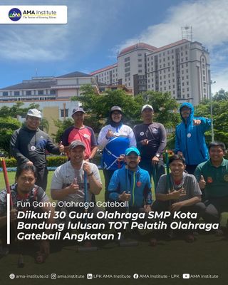 Pada tanggal 10 November 2022 telah diadakan kegiatan Fun Game Olahraga Gateball yang diikuti 30 Guru Olahraga SMP Kota Bandung lulusan TOT Pelatih Olahraga Gateball angkatan I. 

ntip keseruan pelatihan kali ini dengan cek foto-foto di slide selanjutnyaa

Terima kasih atas antusiasme peserta, sampai bertemu di pelatihan LPK AMA Institute lainnya ! 😊

Salam Sehat Selalu
AMA Institute
The Partner of Growing Talents

***
📸 @niaanov 

#Pelatihan_AMAInstitute #pelatihanberbasiskompetensi #pelatihankerja #pelatihan #kerjasama #kolaborasi #lembagapelatihankerja #lembagapelatihan #gateball #guruolahraga #guru #pelatihangateball #fungame #gateballfungame #olahragagateball