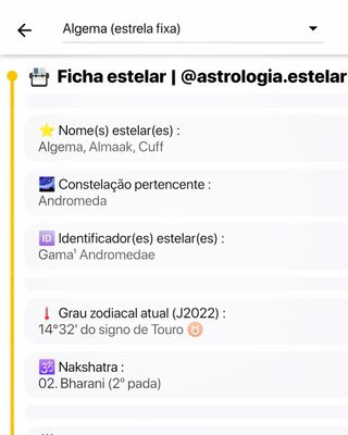 Ainda dá tempo de "hypar" Andrômeda ou será que estou muito atrasado para isso?! 🤔⛓️
No céu agora temos Lua, Urano e Nodo Norte juntinhos a formar um "stellium" (aglomeração de 3 ou mais planetas).

Há alguma outra estrela fixa que você gostaria que eu trouxesse uma linha do tempo? Deixe sua sugestão nos comentários.

#astrologiaestelar #astrologia #fichaestelar #linhadotempo #estrelasfixas #estrelafixa #Algema #algemas #cuff #bharaninakshatra #touro #planetas #Cuffs #Sadomasoquista #DeizeTigrona #ImaMess #AvrilLavigne #HunterxHunter #Hinrigh #CuffIt #Beyonce #Beyoncé #BeyonceKnowles #BeyoncéKnowles #JogoPerigoso #GeraldsGame #CarlaGugino