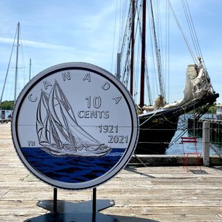 The Bluenose II is a Canadian icon. She is a replica of the original Bluenose, which was launched in 1921. The Bluenose II was built in 1963 and has been sailing the world ever since. She is currently based in Lunenburg, Nova Scotia. When visiting, you'll get to see a massive replica of the Bluenose 100th anniversary Canadian Dime design by Nova Scotia marine artist Yves Bérubé. The Bluenose II is a beautiful ship and an amazing sight to see. If you're ever in Lunenburg, be sure to check her out!

#BDKNovaScotia #VisitNovaScotia #Lunenburg #DiscoverHalifax #RediscoverNovaScotia #ExploreCanada #TMACtravel #TMACYAS #maritimes #bluenose #bluenoseii #yvesbérubé