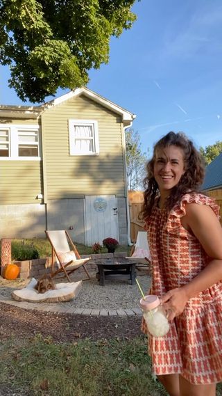 Throw back to my fire pit era. I don’t know if you all know this because I think I shielded it from the public due to embarrassment, but this is the EXEMPLAR of my neuroses….. I hand.washed. every.pebble. that went back onto that fire pit. EVERY PEBBLE. I try to reduce and reuse as much as possible for sustainable and economic reasons, and sometimes that takes a big time and labor commitment. 

You can see in the third photo all the dirt and grass filled pebbles that I shoveled off the top of what used to be an above ground pool spot. Yep- I washed all of that. I put a scoop of it at a time into a regular sized spaghetti colander and sifted water through it until it was clean. 🤪

Sure! I could have put down a weed barrier and put the cleanest bit of pebbles back over it without any washing, but momma’s bougie and determined, and I wanted it to look brand new without wasting the pebbles that were already there. 🤷‍♀️

I reused the rinse water and redistributed the dirt to fill in holes and level out bumps throughout the yard. Total W if ya ask me. 

#firepit #homeproject #homeimprovement