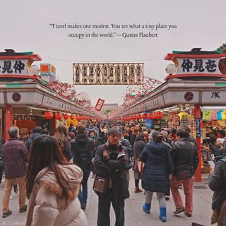 "Travel makes one modest. You see what a tiny place you occupy in the world."—Gustav Flaubert

📸 @hao2552
#travelinspo #travel #quotes #travelquotes #travelgram #wanderlust #stayhumble #behumble #adventure #globetrotter #backpacker #sensoji #sensōji #sensojitemple #tokyo #japan #asia