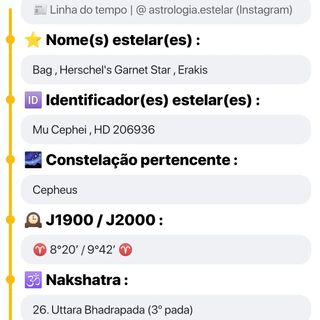 Apresento a você o 𝙢𝙚𝙪 𝙣𝙤𝙫𝙤 𝙢𝙤𝙙𝙚𝙡𝙤 𝙙𝙚 𝙡𝙞𝙣𝙝𝙖 𝙙𝙤 𝙩𝙚𝙢𝙥𝙤 𝙚𝙢 𝙘𝙖𝙧𝙧𝙤𝙨𝙨𝙚𝙡! ✨

Fazia um tempo que eu buscava trazer "linhas do tempo estelares" (tais como essa da estrela fixa Bag), mas o conteúdo, apesar de ótimo, por vezes pecava no aspecto design; porém, com este carrossel que vos apresento creio ter chegado a um resultado eficiente no que diz respeito a encontrar um equilíbrio entre SER INFORMATIVO NO POST vs MANTER A APARÊNCIA DO POST PALATÁVEL.

A capa do carrossel foi feita no @fortelling.app, já a timeline foi feita no @genially_official, enquanto o slide final foi feito no @canva @canvabrasil.
Meus agradecimentos a estas ferramentas incríveis que temos hoje em dia! 👊

#astrologiaestelar #linhadotempo #timeline #bag #PedroSampaio #KatyPerry #BigBrotherBrasil #BBB #ChrisWebby #Mahalia #BagOfYou #BagOrDie #JennaRaine #FumbledTheBag #Kiezsa #MoneyInTheBag #RioDaYungOG #RozVerde #GotABag #PayaleRoyale #PunchingBag #JustineSkye #InMyBag #NGCDaddy #BagDeGrife #MachineGunKelly #BodyBag #CardiB #MoneyBag #BlowABag