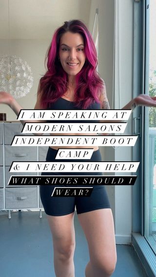 🚨I need your help!🚨

What shoes should I wear for @modernsalon’s Independent Boot Camp tomorrow!?

I am a keynote speaker talking about boundaries and breathwork!

I am so excited, you have no idea!

Comment below- 
⭐️1- Bling Converse
⭐️2- Stud Combat Boot 
⭐️3- Prada Sneaks

P.S- if you are going let me know and PLEASE come say HI💓

Xoxox