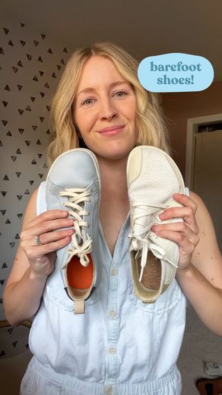 omg, shoes! (fellow millennials will remember this song 😅)

over the past few years, I’ve been transitioning my footwear to minimal, barefoot style shoes and working to strengthen my feet. it can be an adjustment if you’ve worn conventional shoes your whole life!

I know they might look “odd” or “clown-like” to you - but that’s bc we’re so used to modern shoe-shaped footwear. not foot-shaped footwear 🤓

most modern shoes are rigid, heavy, don’t follow the primitive shape of our feet, and don’t allow feet to really sense the surface they’re walking on. they basically allow feet to relax, which might sound like a good thing. BUT, this actually makes foot muscles become weaker over time. and squish your toes!

I’m truly SO happy I made the switch, and wish I started sooner! my feet feel so cramped if I put on a pair of my old shoes 😖

all of these brands + some coupon codes are linked in my bio! (*affiliate links) plus I have an in-depth blog post about the topic if you wanna learn more.

have you tried barefoot shoes? 👟

[barefoot shoes, minimal footwear]