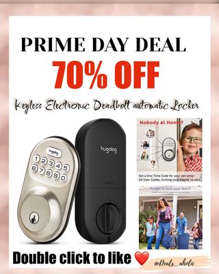 Looking for an automatic locker ? Check this Keyless  Hugolog Deadbolt  Electronic lock at 70% OFF 
You won’t believe the price after discount !! 
Use Discount code at checkout : BDA3MXJX
Code End Day: 2023-07-31 23:59 PDT

Link in my Bio to shop . 
⚠️ Follow @deals_aholic and my backup page @deals.aholic if you haven’t yet ! 🫶🏻😉

Link: https://www.amazon.com/dp/B08FD3JY1R

Ad ( paid content )