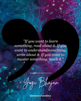 This is what I aspire to. I read and learn as much as I can in the entrepreneurial space. 

I write about it in my articles and newsletters, to help me cement it in my brain. 

I teach them in my newsletter.

#SystemsAndGlitter #Entrepreneur #EntrepreneurLife #LearningAndTeaching 

https://esme.fyi/insta