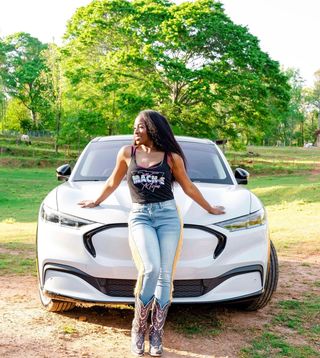 Loosing my Dad to Leukemia was one of the lowest points in my life. My Dad was an honorable man, a retired navy veteran turned assistant chief of police. He taught me life lessons and he was always there for me no matter what. When I think of him and everything he went through the first word that comes to mind is strength. 

@Ford ask women to #showsomemuscle and for me  it’s because of my Dad that I’m the confident strong woman that I am today. It’s also because of him that I’m a Mustang fan, growing up with a ‘69 Mustang and now I drive my own Mach E! Thank you @ford for creating such an awesome car that better for the environment and so much fun to drive! My daddy would be proud! 🐎💕⚡️🔌#showsomemuscle #mustangmache #likefatherlikedaugher #jimellisford #mustanggirl #ford #evcars 

 📸 @webbequinephotography